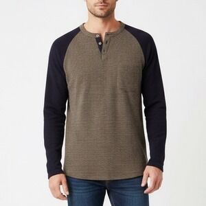 Sovereign Code Los Angeles Mens Henley Long Sleeve Pullover Shirt XL